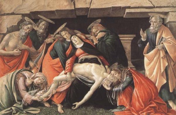 Sandro Botticelli Lament for Christ Dead,with St Jerome,St Paul and St Peter Germany oil painting art